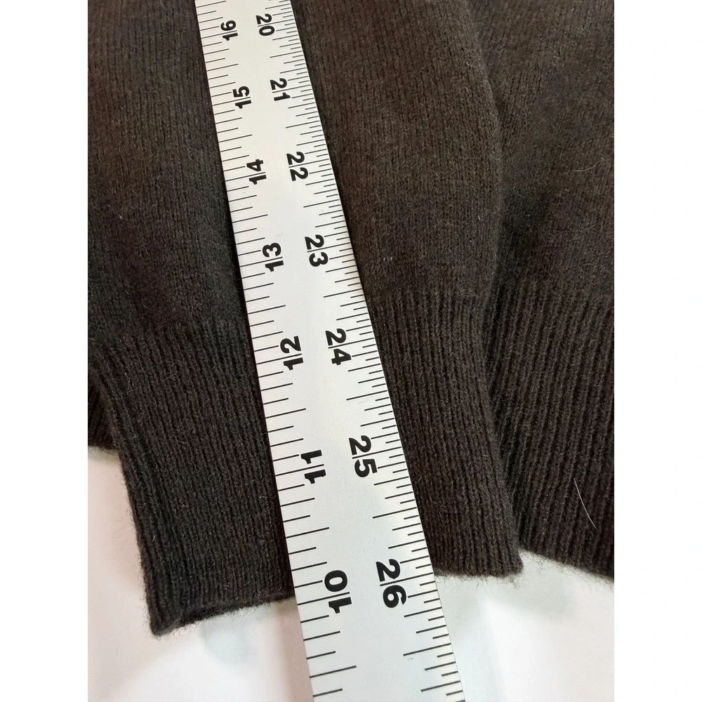 Pure Cashmere Sweater Mens L Brown Crew Neck‎ 100% Cashmere Long Sleeve
